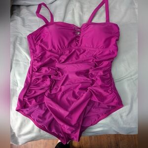 Torrid Slim Fix Lattice Front One Piece Swimsuit